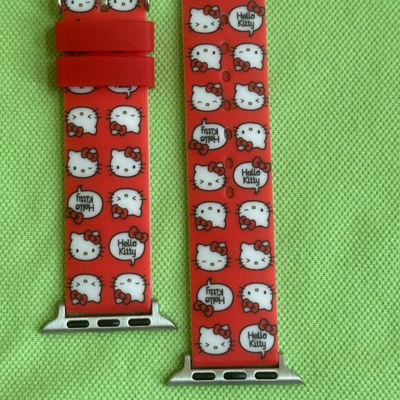 HELLO KITTY WATCH BAND FOR APPLE WATCH:NIB FITS 38/40/41mm APPLE WATCH RED+ - Picture 9 of 11